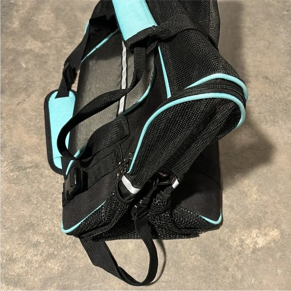 Stylish Black and Blue Dog Carrier